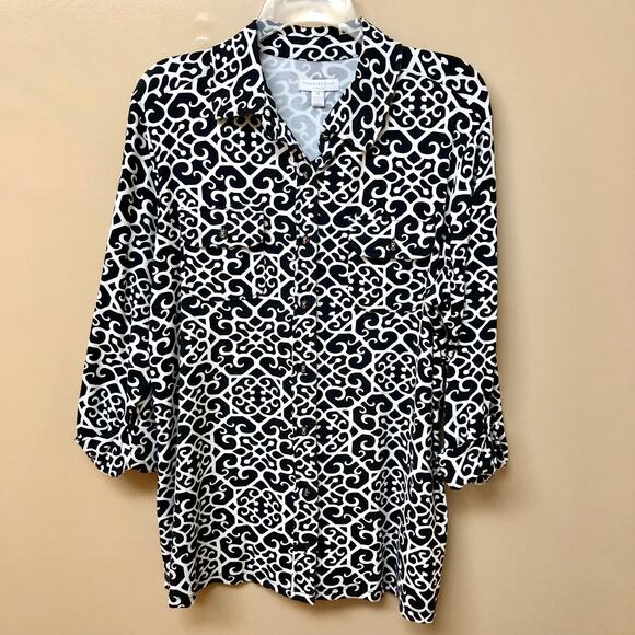 Charter Club Button Down Top Women's 1X - Picture 1 of 11